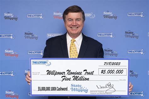 Mass. State Lottery winner: $1 million lottery prize won off of $5 .